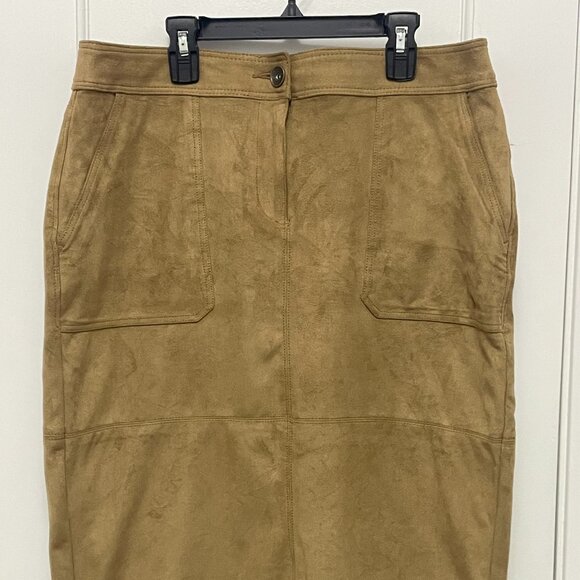 Liz Claiborne Faux Suede Skirt Size 12 - Picture 1 of 12